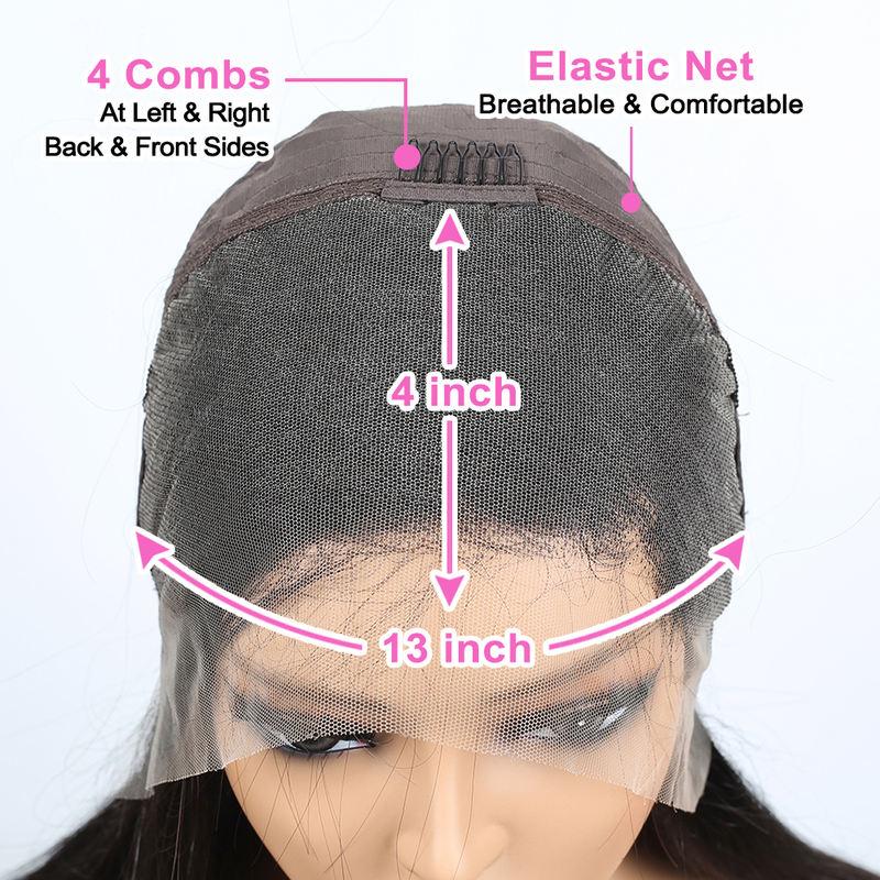 210 Density Vietname Double Drawn Human Hair 12A Water Deep Wave Short Bob 13x4 Lace Frontal Human Hair Wigs Wavy Lace Front Wig